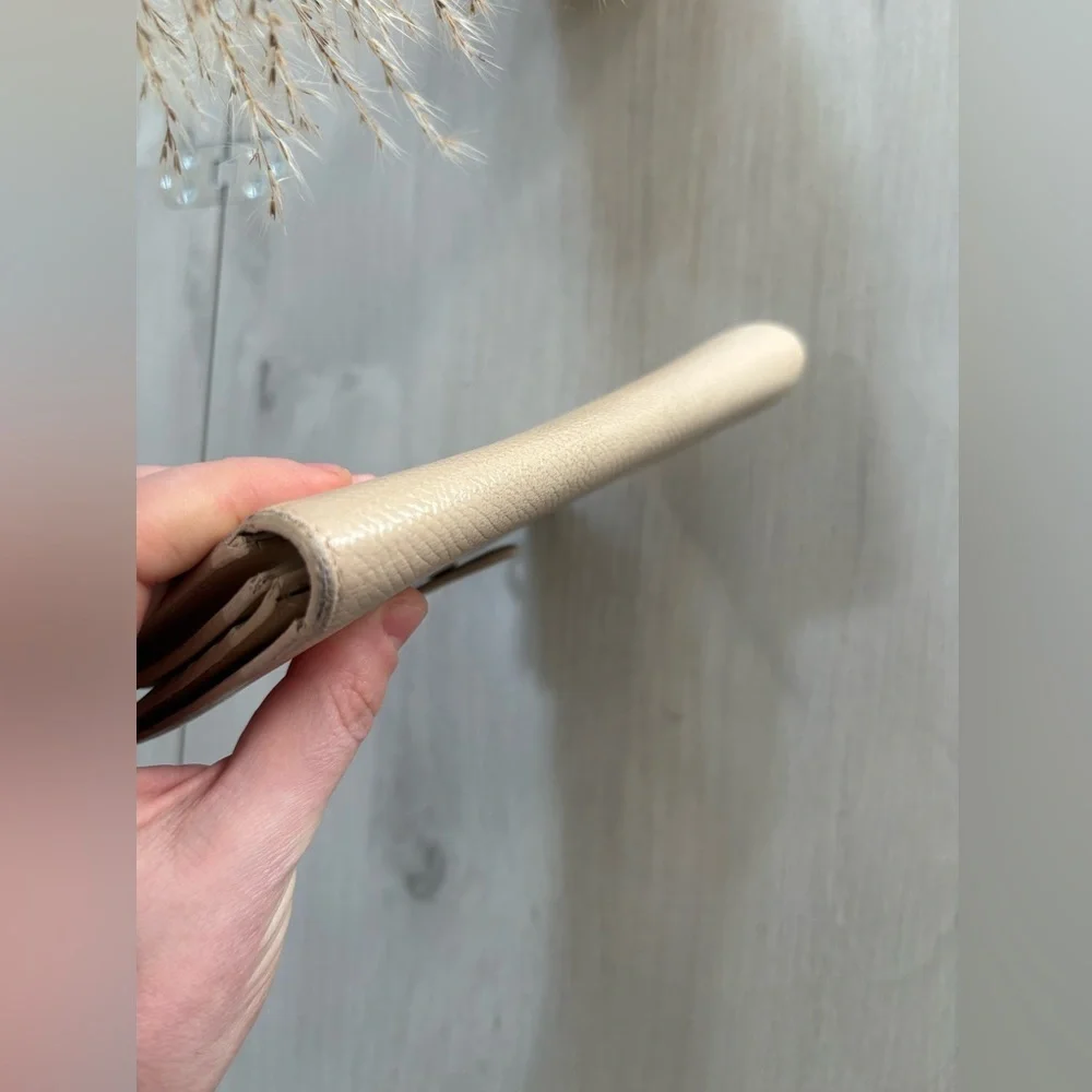 Celine Strap Continental  grained Calfskin  Wallet,Beige / Light Taupe - Picture 12 of 15